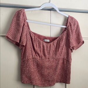 Abercrombie & Fitch Pink Dotted Blouse